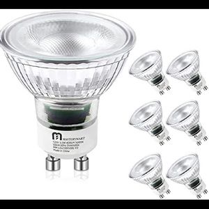 (Lot 6) LED GU10 Spotlight Light Bulbs, 50 Watt Equivalent, 5.5W Dimmable 5000K